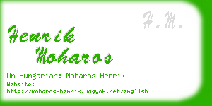 henrik moharos business card